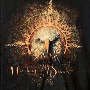 Harley Davidson Vintage t-shirt Maui, Hawaii XL Eagle Black Distressed 1996